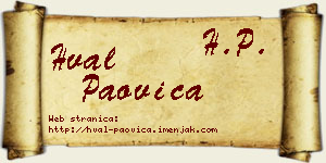 Hval Paovica vizit kartica